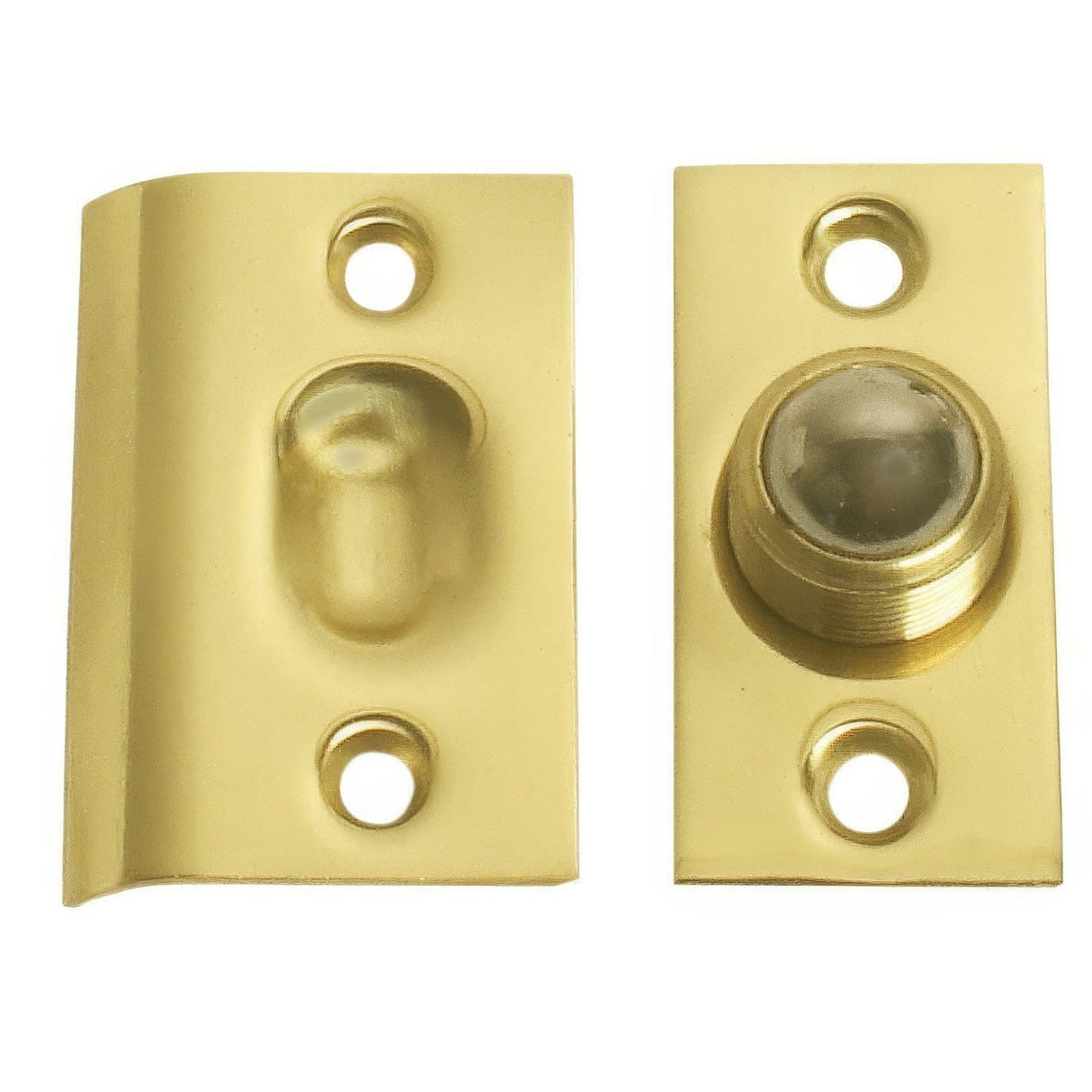 Emtek 8802US19 8802US 2-1/8" Height Solid Brass Ball Catch With Strike and Screws Flat Black