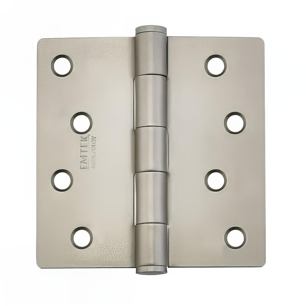 Emtek 91024US4 91024US 4" x 4" Plain Bearing 1/4" Radius Corners Mortise Hinge - Pair Satin Brass