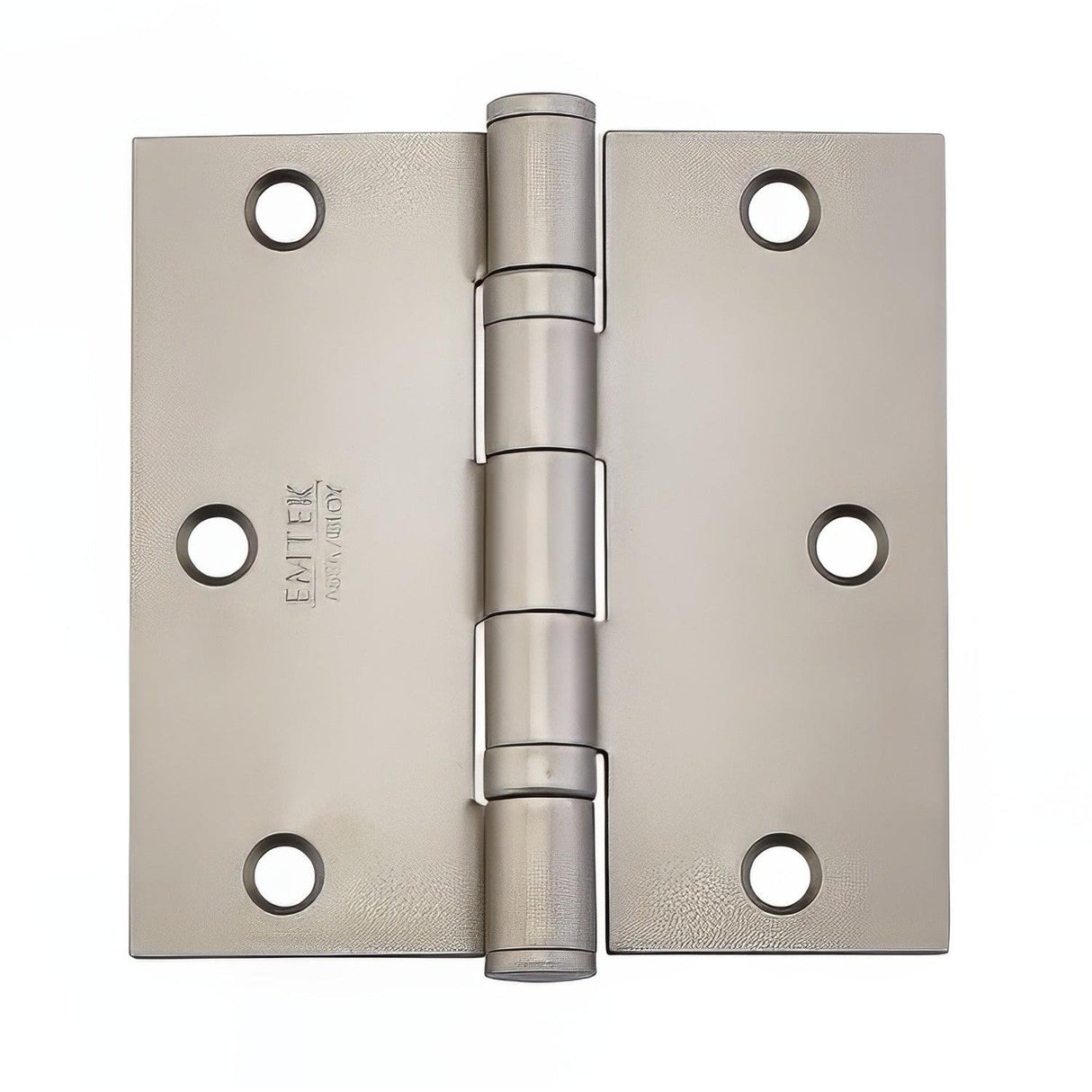 Emtek 94013TWB 94013US 3-1/2" x 3-1/2" Plated Steel Heavy Duty Square Corner Ball Bearing Hinges - Pair Tumbled White Bronze