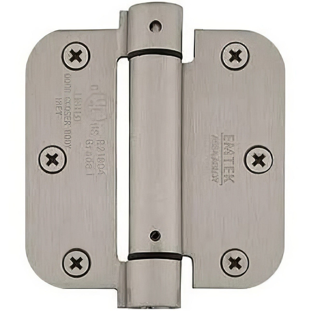 Emtek 95033FB 3.5" x 3.5" Spring Mortise Hinge with 5/8" Radius Corners - Pair NRP Flat Black