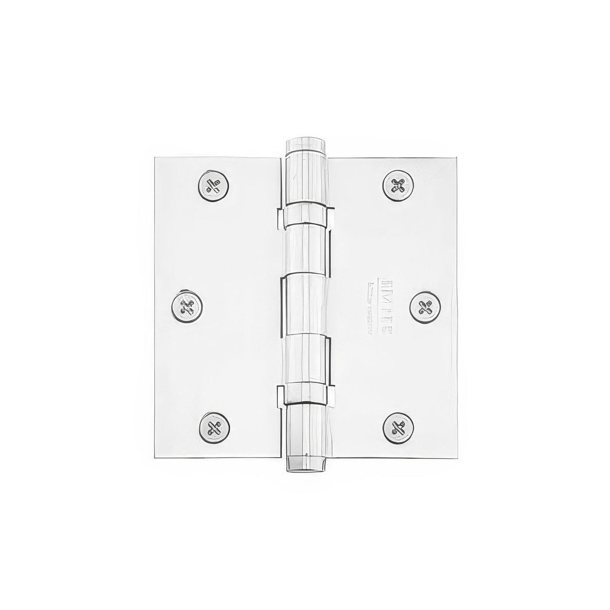 Emtek 96413US15A 96413 3.5" x 3.5" Solid Brass Square Corner Ball Bearing Mortise Hinge - Pair Pewter