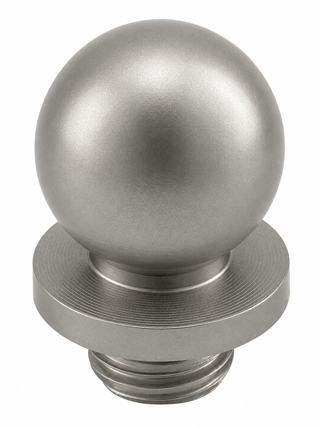 Emtek 97204US15A 7/16" Diameter Solid Brass Ball Tip Finial for 4" Residential Duty Hinges Pewter