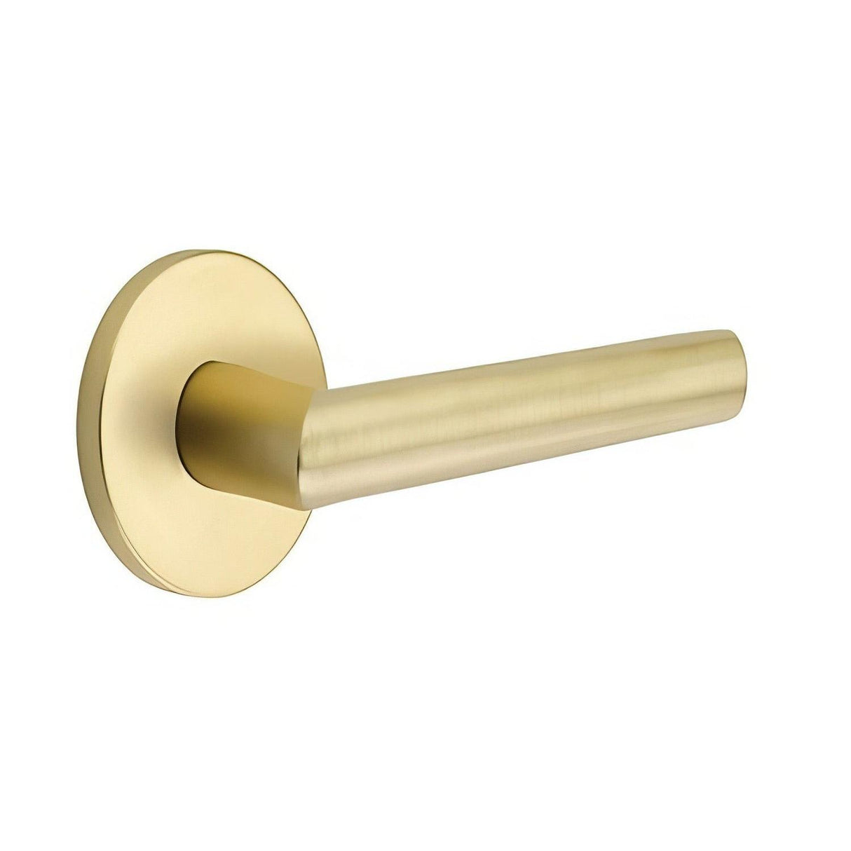Emtek C5109STUUS4 C5109STUUS Stuttgart Lever 2-3/8" Backset Passage with Disk Rose and CF Mechanism Satin Brass