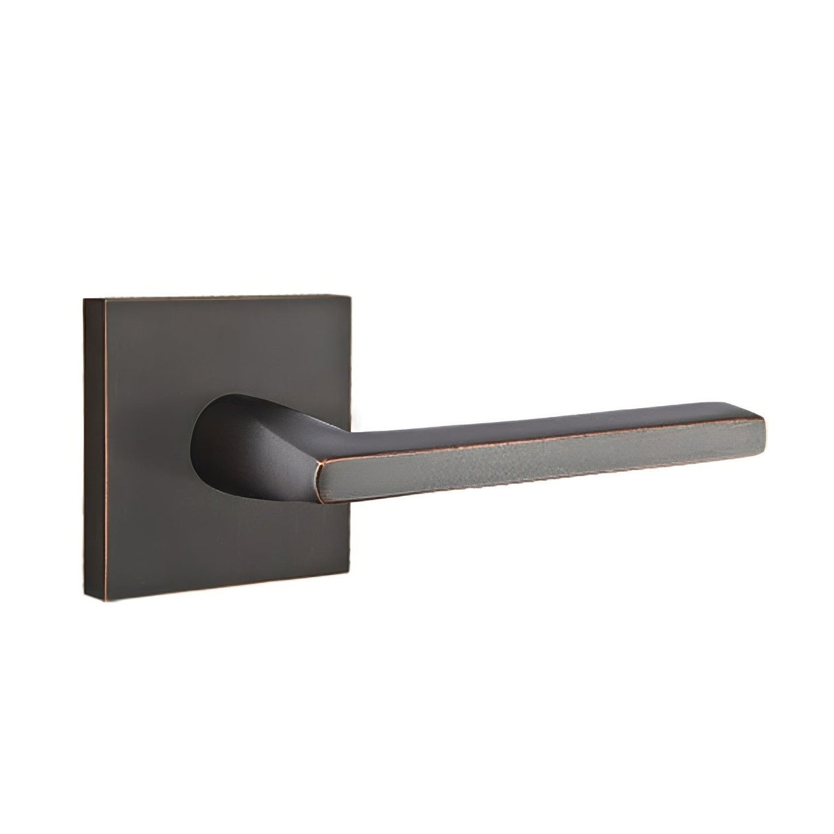 Emtek C5110HLOUS10B C5110HLOUS Helios Lever Passage with Square Rose and CF Mechanism Oil Rubbed Bronze