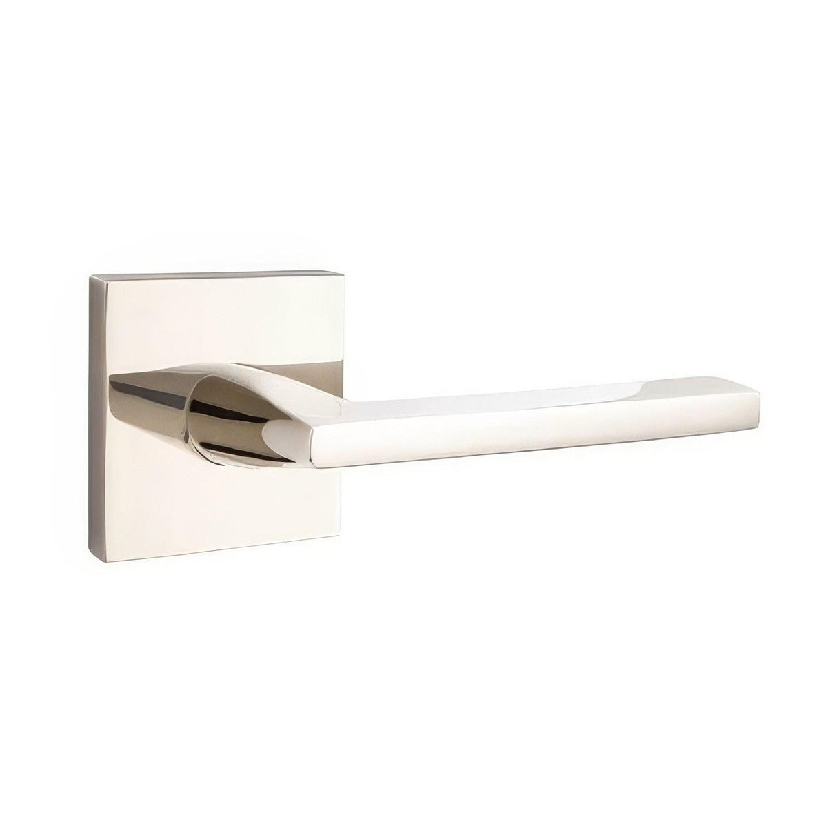 Emtek C5110HLOUS14 C5110HLOUS Helios Lever Passage with Square Rose and CF Mechanism Polished Nickel