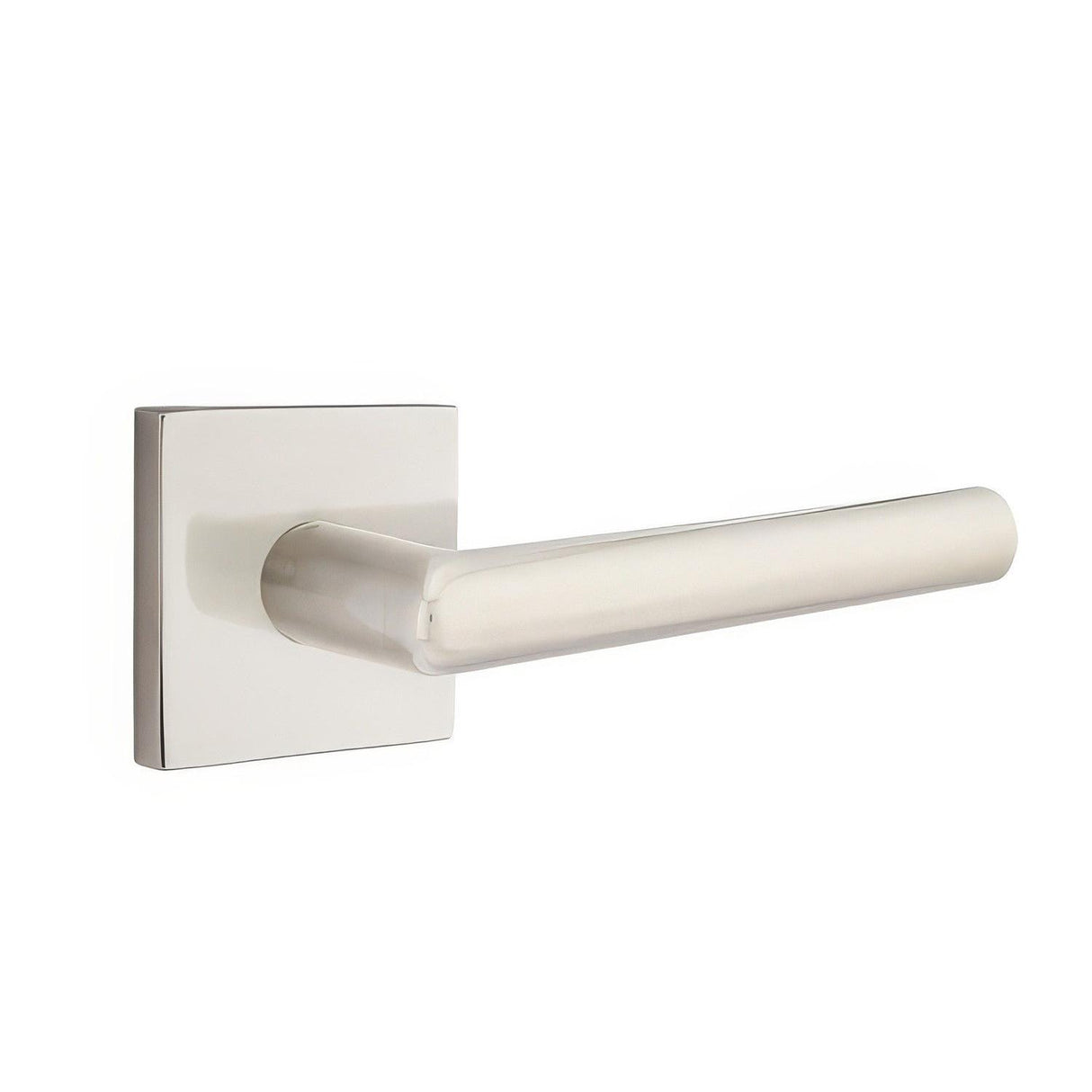 Emtek C5110STUUS15 C5110STUUS Stuttgart Lever 2-3/8" Backset Passage with Square Rose and CF Mechanism Satin Nickel