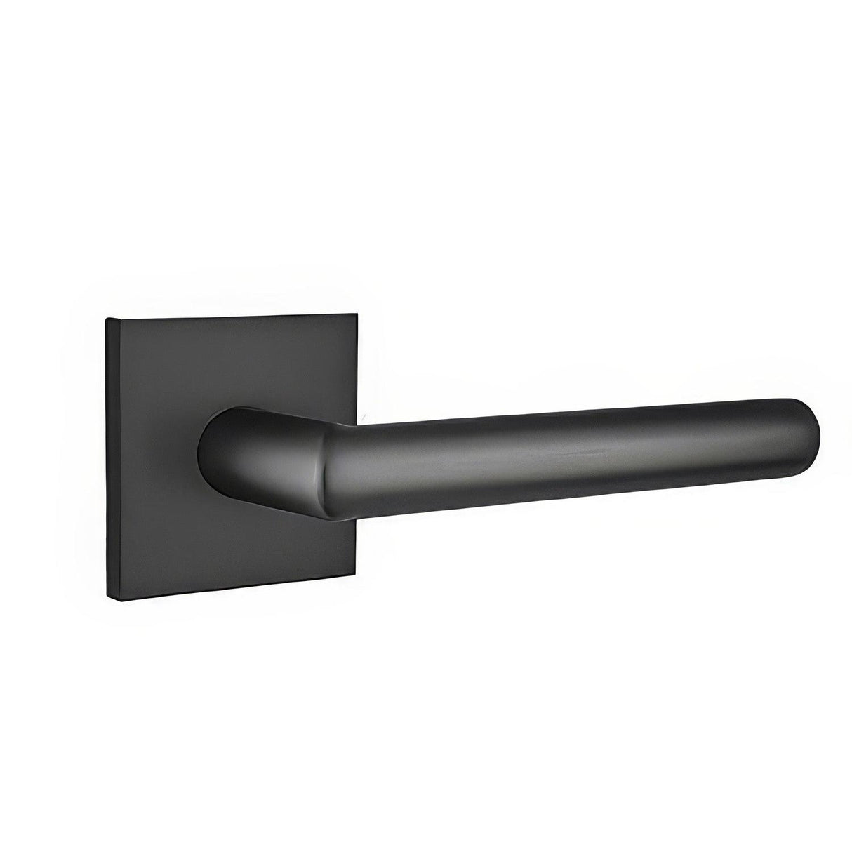 Emtek C5110STUUS19 C5110STUUS Stuttgart Lever 2-3/8" Backset Passage with Square Rose and CF Mechanism Flat Black