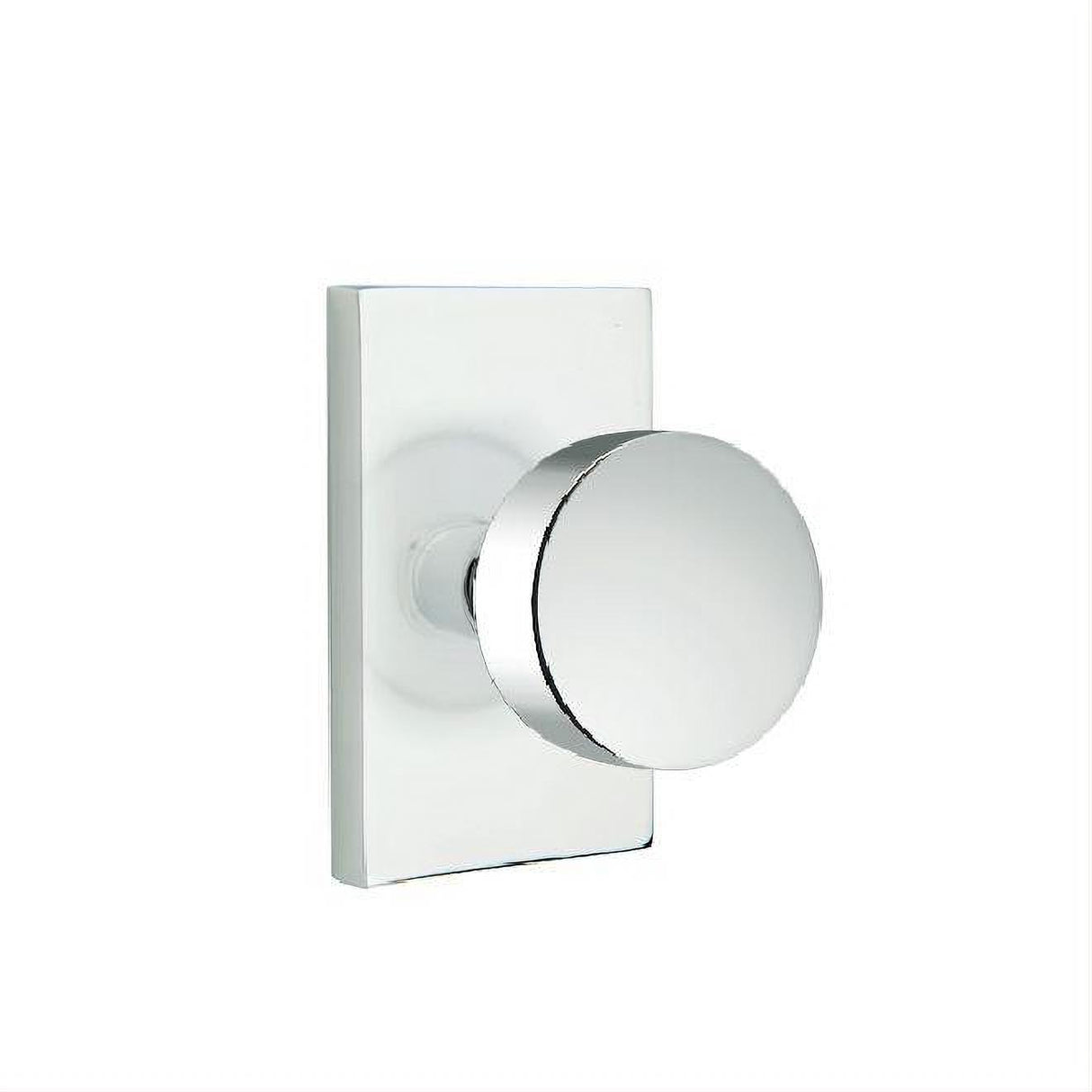 Emtek C5212ROUUS26 C5212ROUUS Knob Privacy with Modern Rectangular Rose Polished Chrome