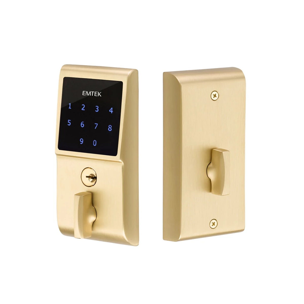 Emtek E3020US4 E3020US EMTouch Electronic Keypad Deadbolt Satin Brass