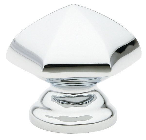 Emtek 86119US26 Hexagon 1-1/8" Solid Brass Cabinet Knob Polished Chrome