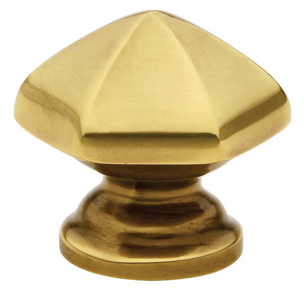 Emtek 86119US7 Hexagon 1-1/8" Solid Brass Cabinet Knob French Antique