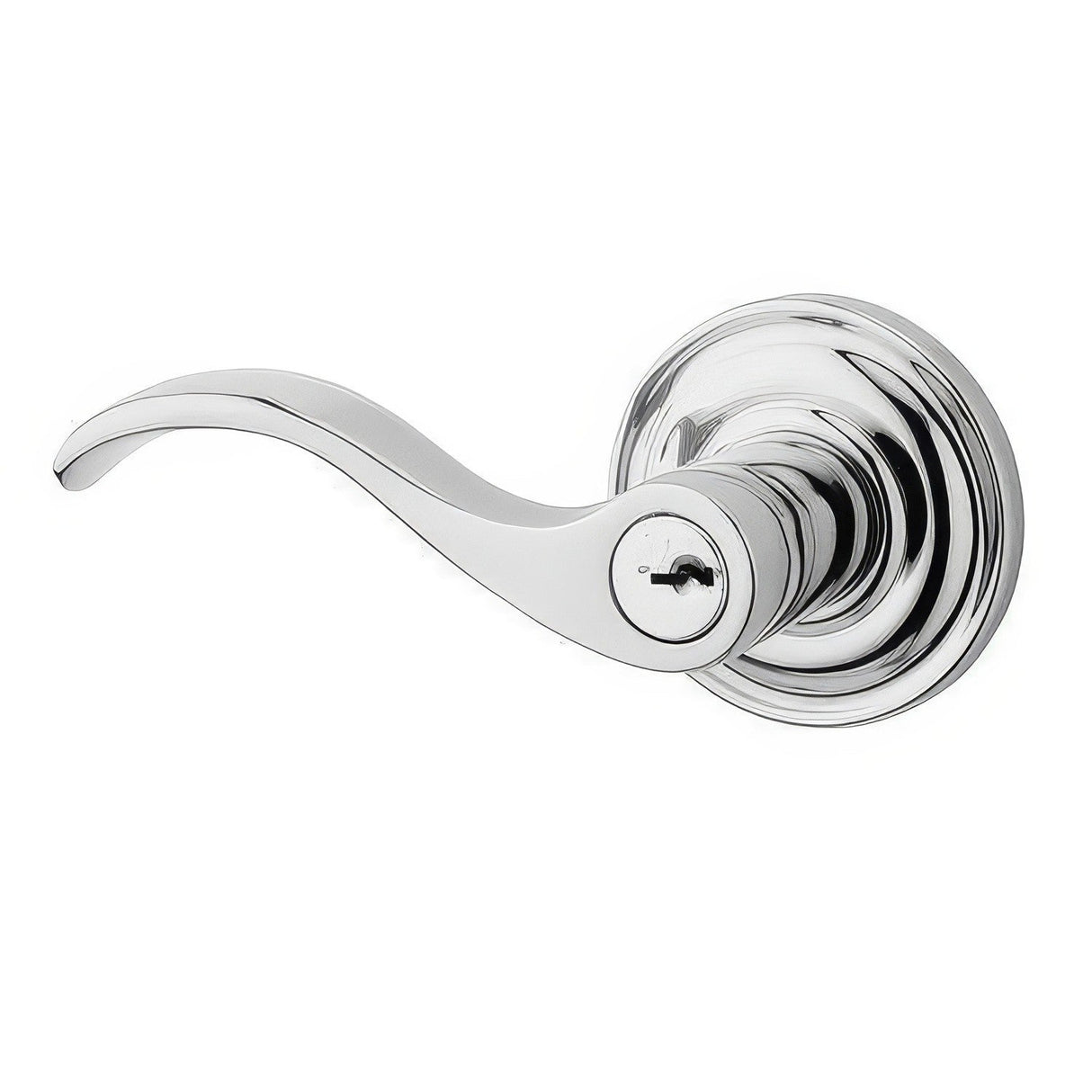 Baldwin ENCURTRR260 polished chrome keyed entry door lever