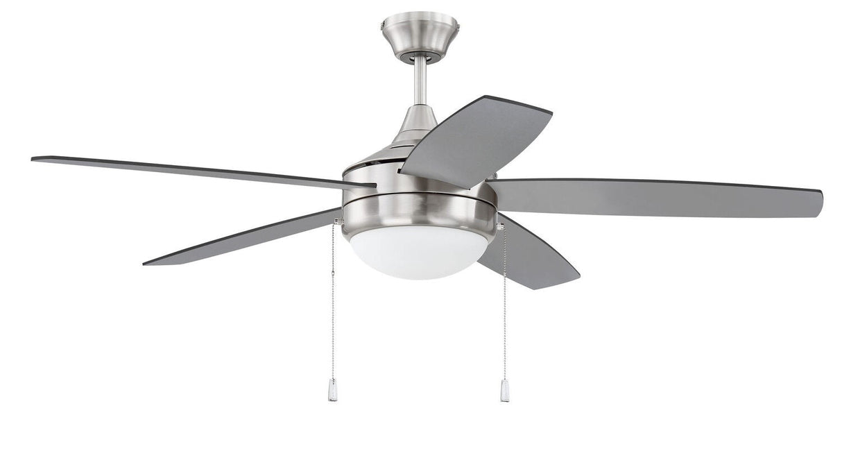 Craftmade EPHA52BNK5-BNGW brushed polished nickel ceiling fan blades included