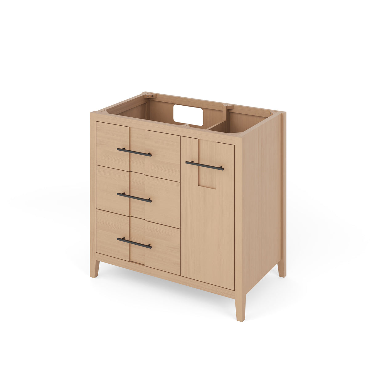 Jeffrey Alexander Katara 36" Natural Oak Single Sink Bathroom Vanity with Grey Marble Top - 8 in. Widespread Faucet Top product image 2