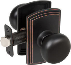 Delaney Hardware 362607 Delaney BP-102T-SN Italian Collection Santo Series Privacy Door Knob Set Oil Rubbed Bronze