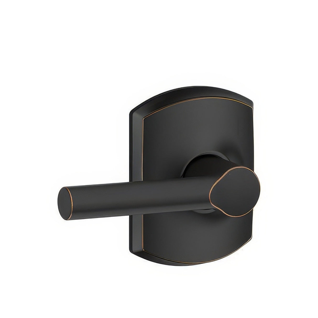 Schlage F10BRW716GRW aged bronze passage door lever