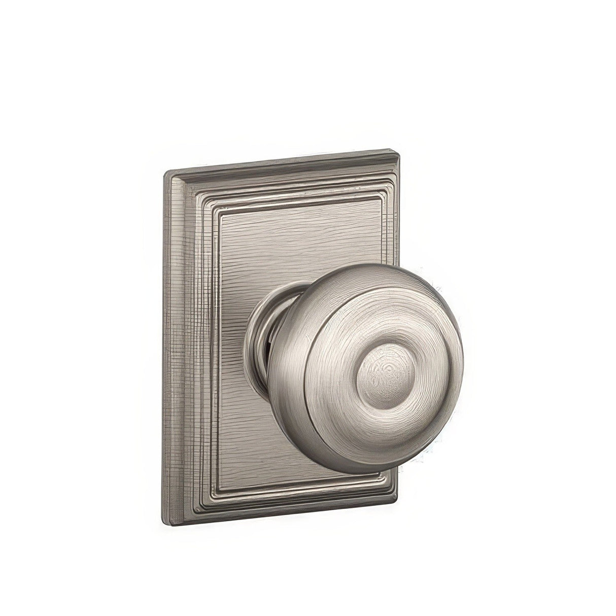 Schlage F10GEO619ADD satin nickel passage door knob