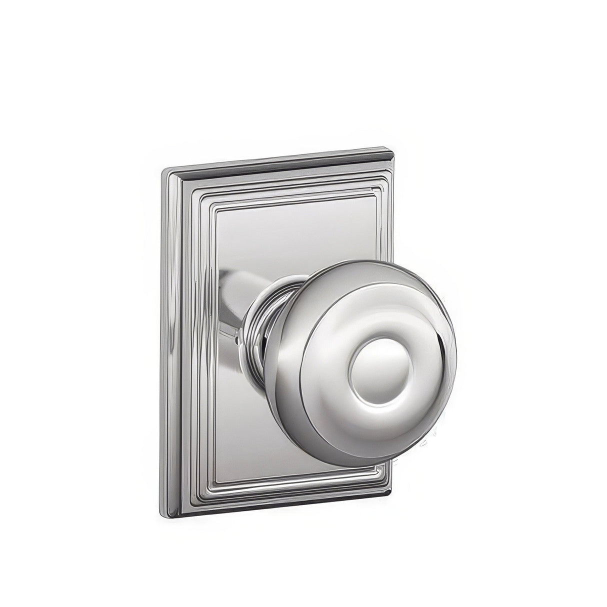 Schlage F10GEO625ADD polished chrome passage door knob