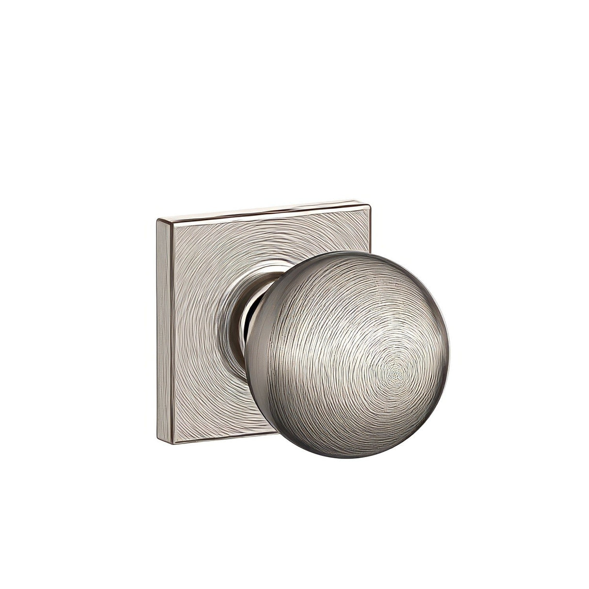 Schlage F10ORB619COL Orbit with Collins Rose Passage Door Knob Satin Nickel