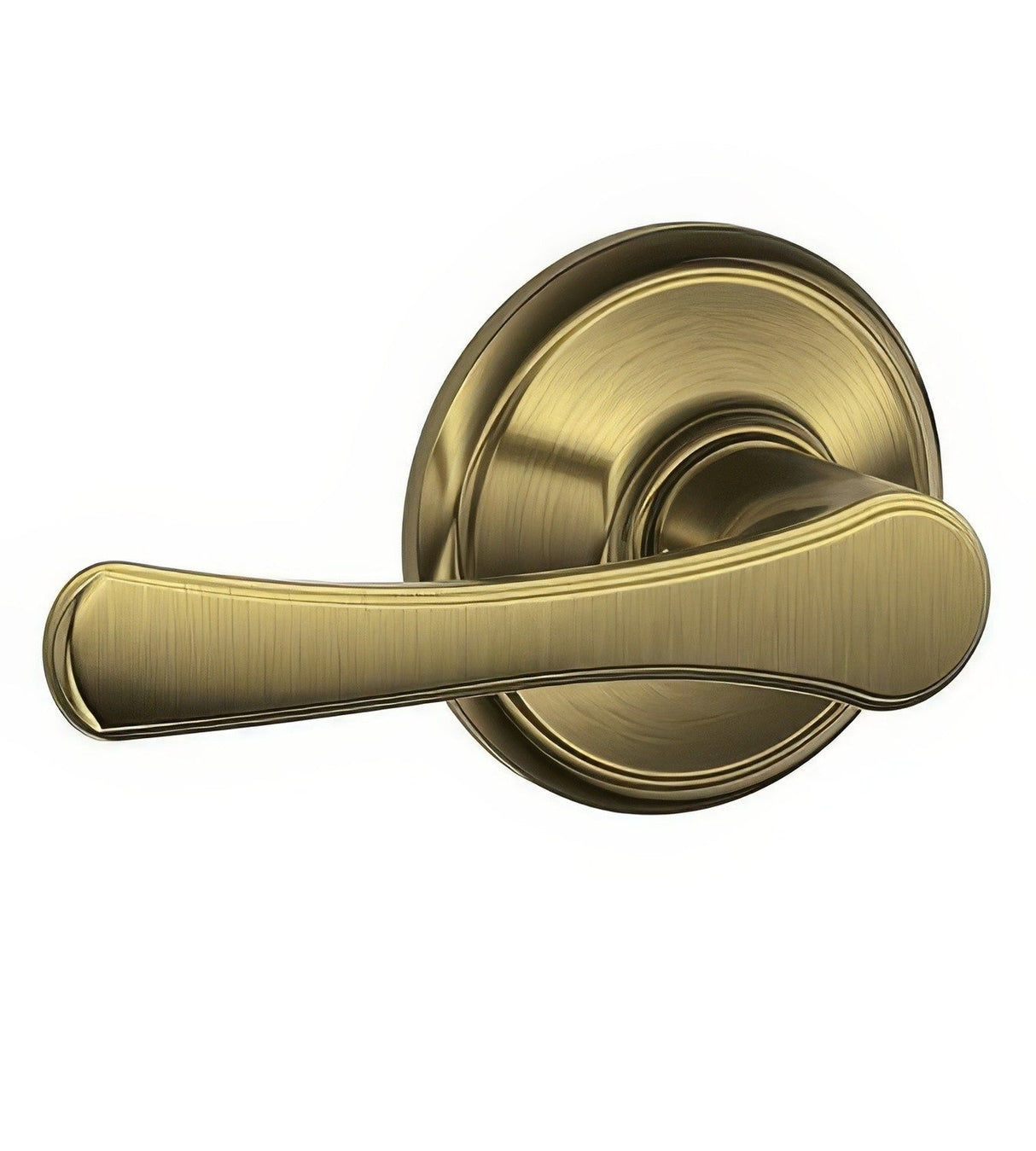 Schlage F10VLA609 antique brass passage door lever