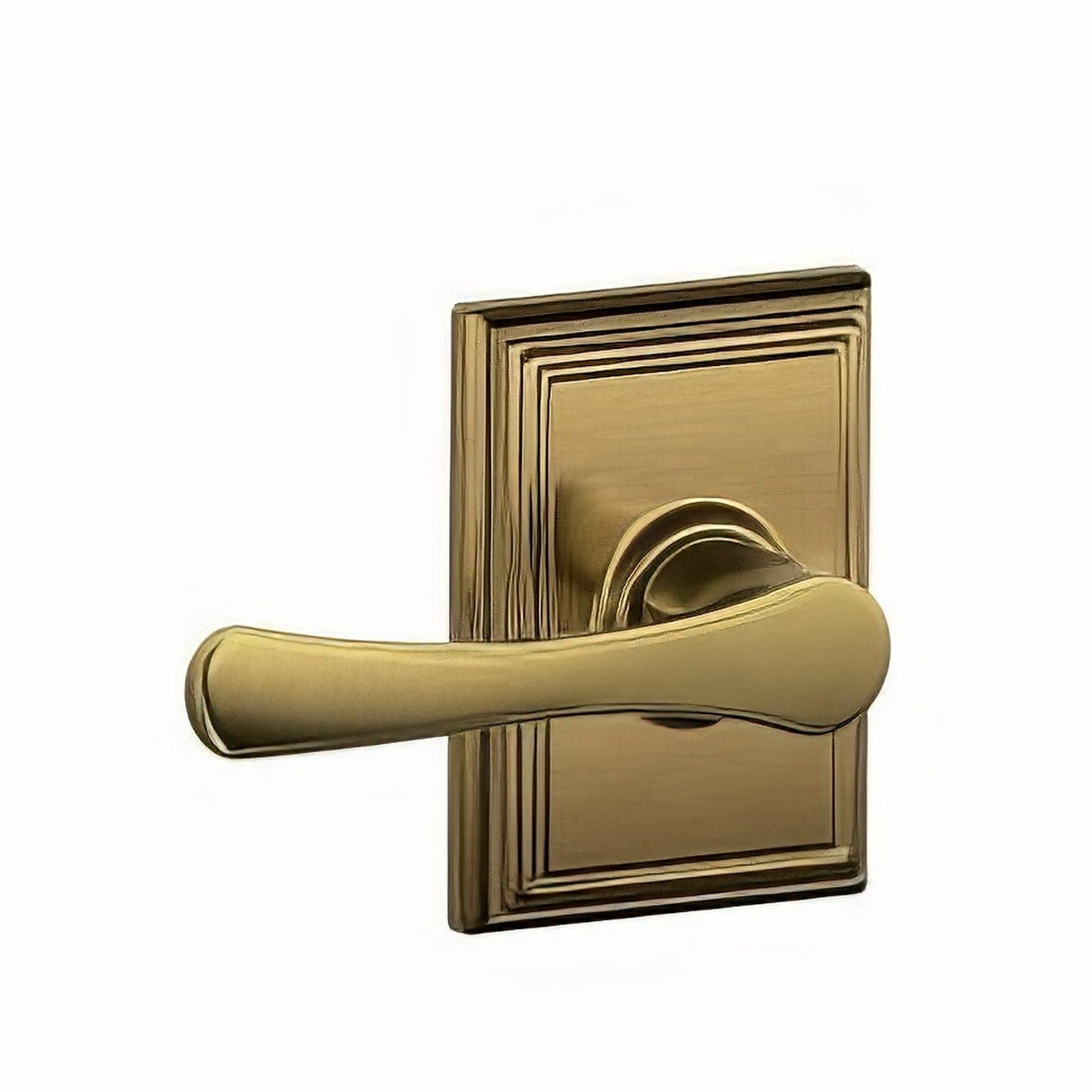 Schlage F10VLA609ADD antique brass passage door lever