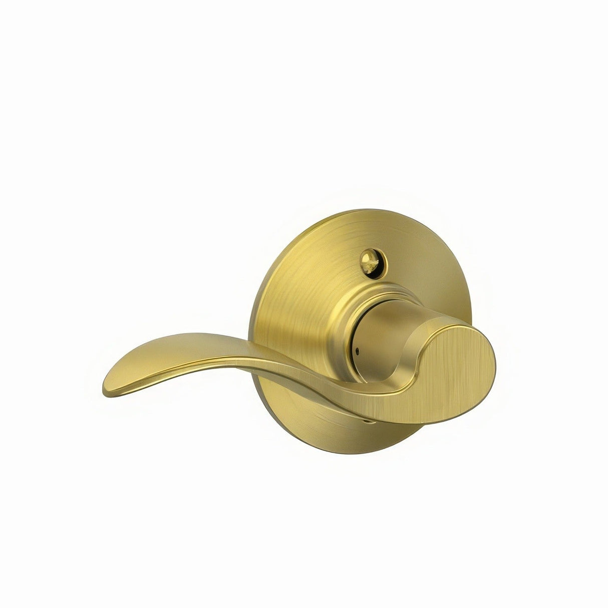 Schlage F170ACC608LH satin brass dummy door lever