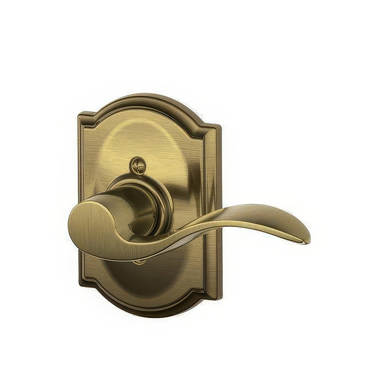 Schlage F170ACC609CAMRH antique brass dummy door lever