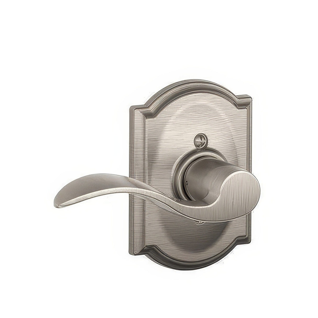 Schlage F170ACC619CAMLH satin nickel dummy door lever