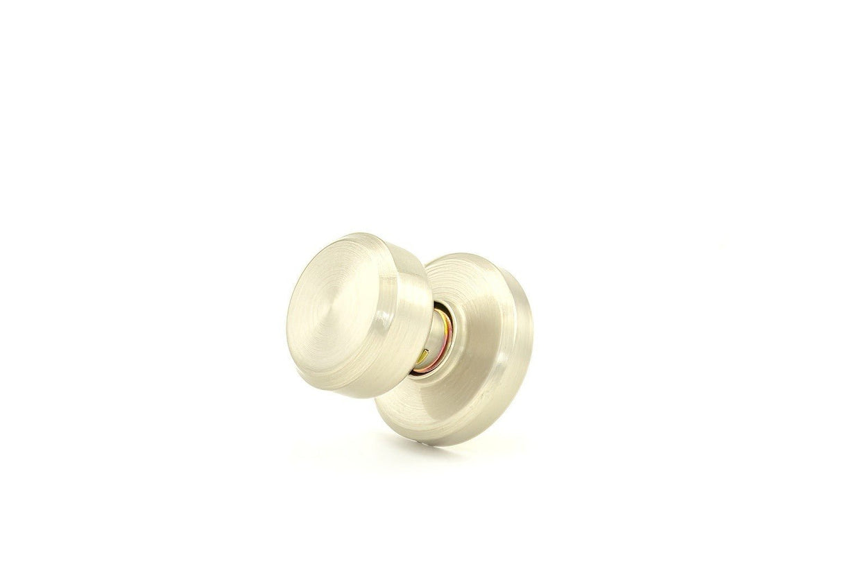 Schlage F170BWE619GSN satin nickel dummy door knob