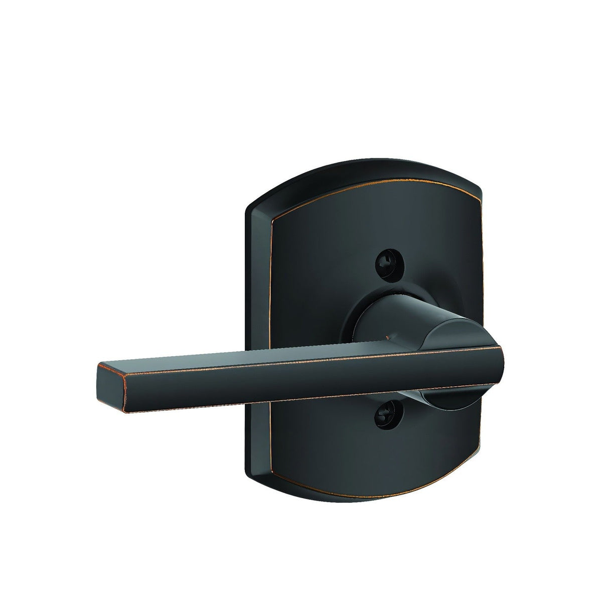 Schlage F170LAT716GRW aged bronze dummy door lever