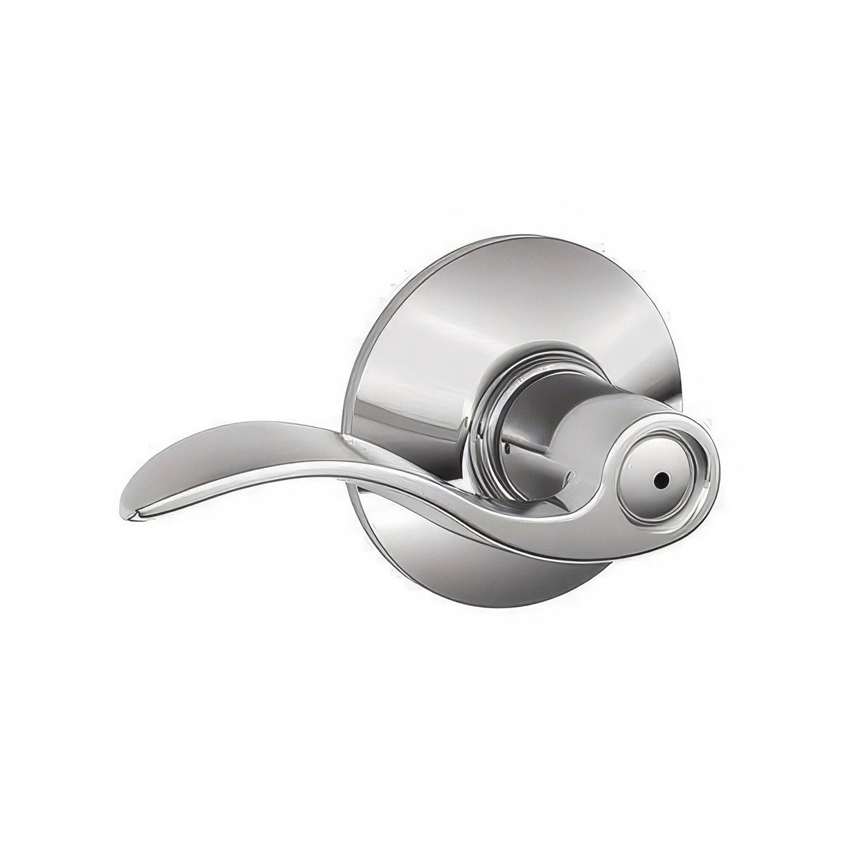Schlage F40ACC625 polished chrome privacy door lever