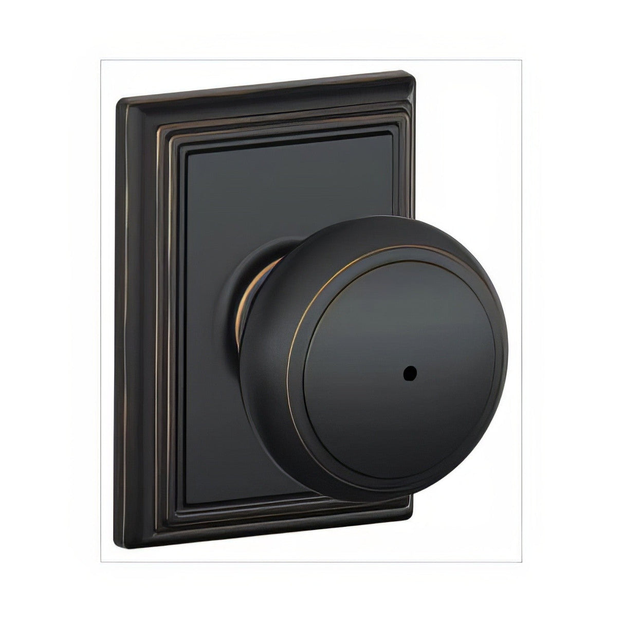 Schlage F40AND716ADD aged bronze privacy door knob
