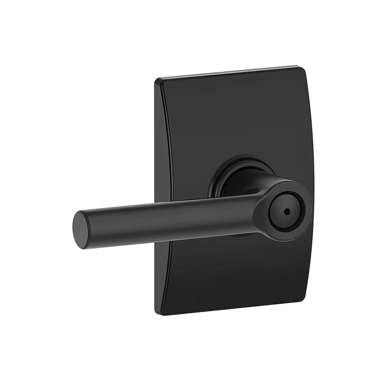 Schlage F40BRW622CEN matte black privacy door lever