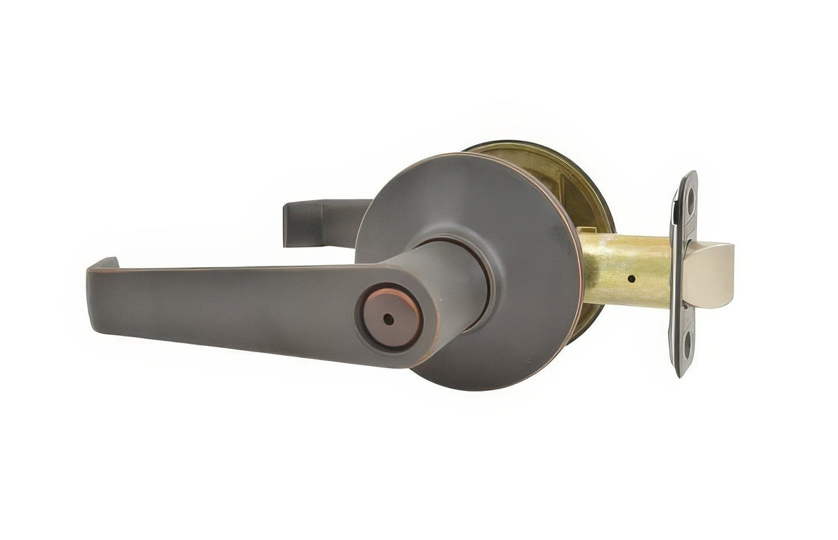 Schlage F40ELA716 aged bronze privacy door lever