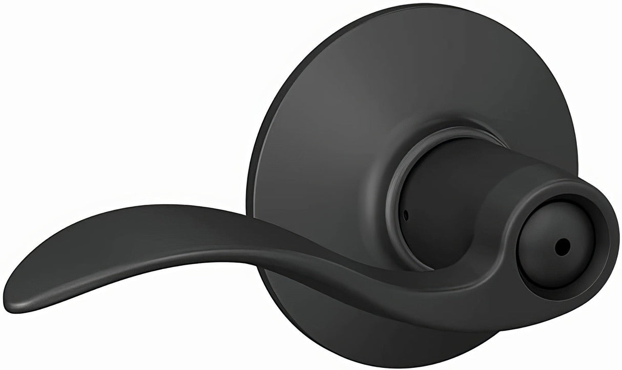 Schlage F40FLA622 matte black privacy door lever