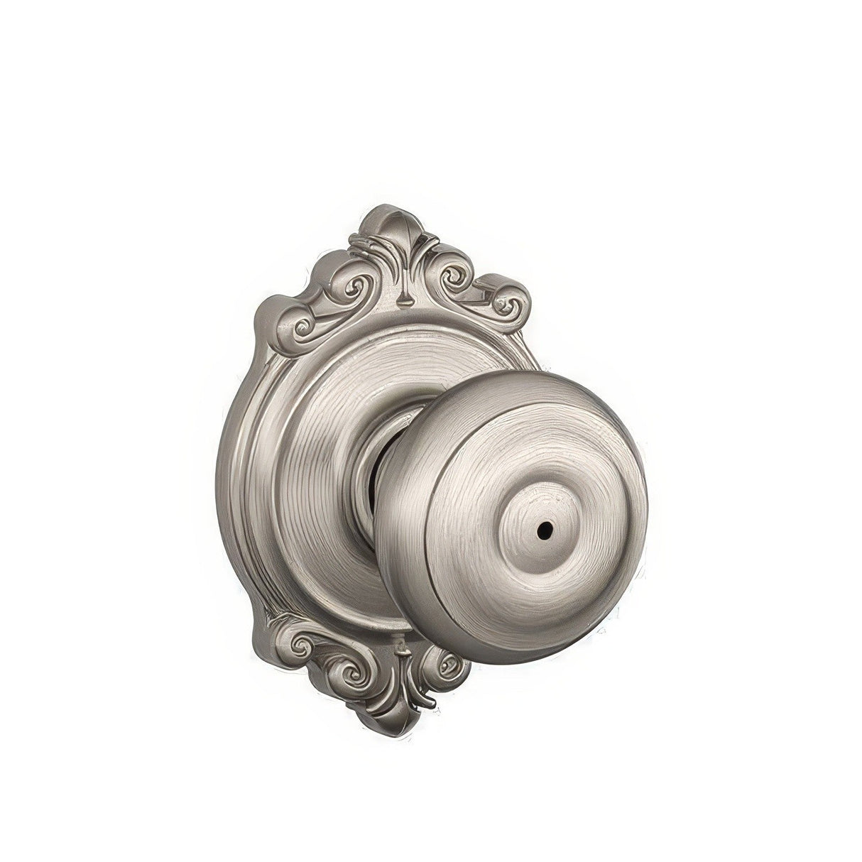 Schlage F40GEO619BRK satin nickel privacy door knob