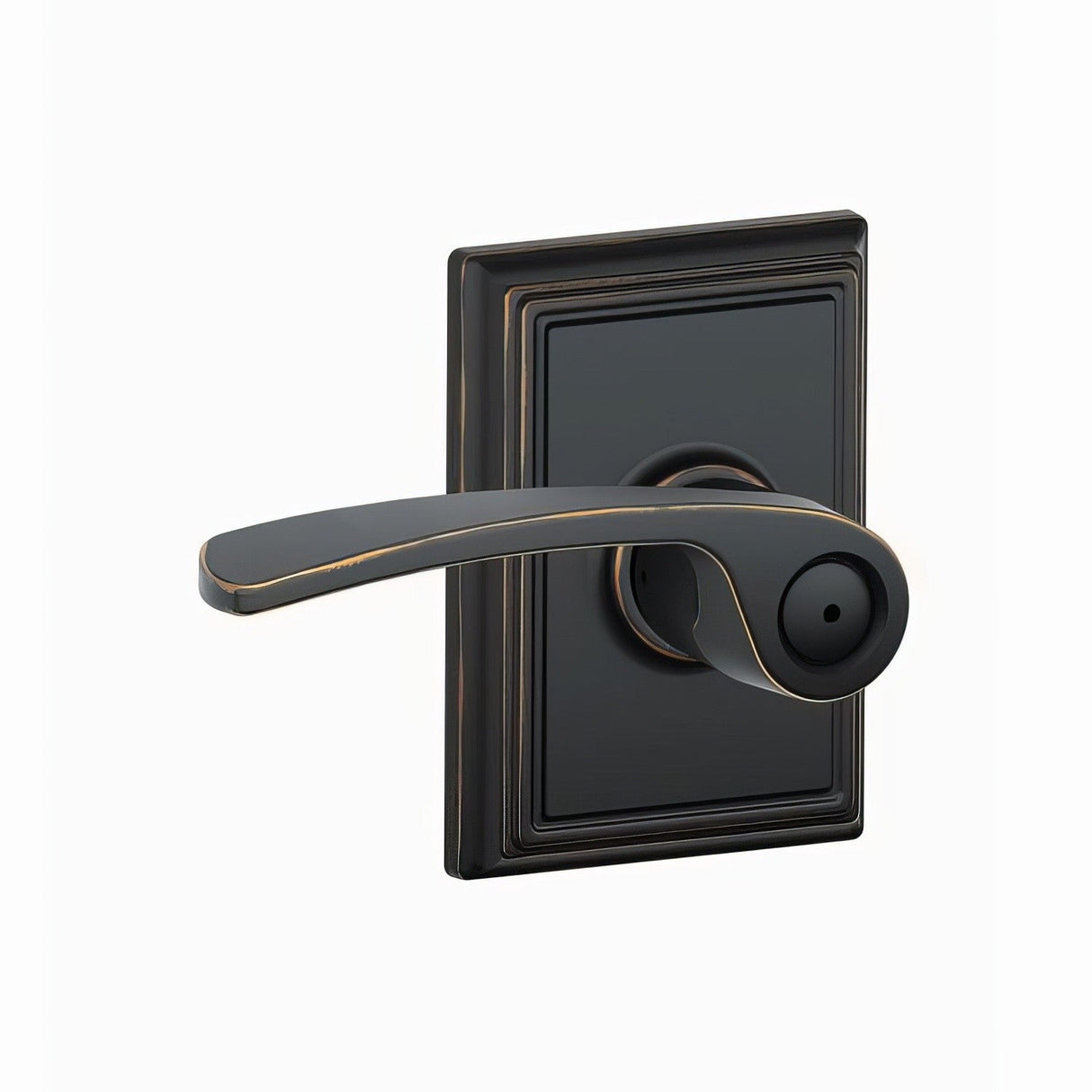 Schlage F40MER716ADD aged bronze privacy door lever