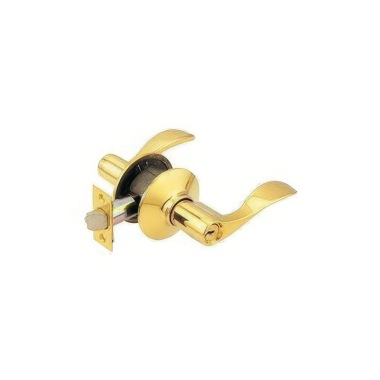 Schlage F51AACC505 lifetime polished brass keyed entry door lever