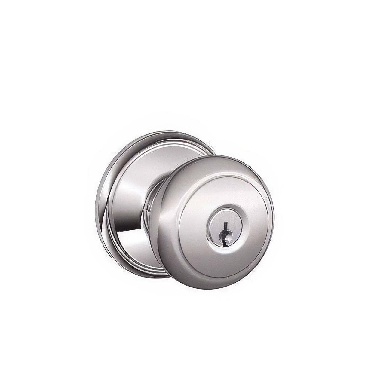 Schlage F51AAND625 polished chrome keyed entry door knob