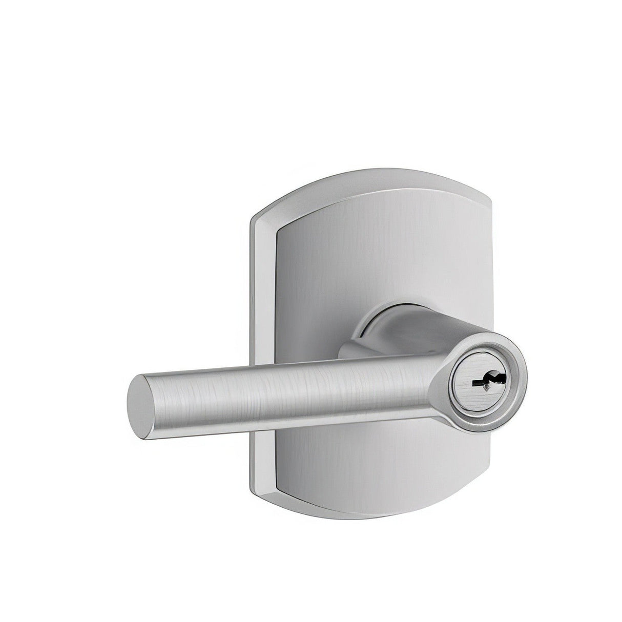 Schlage F51ABRW626GRW satin chrome keyed entry door lever
