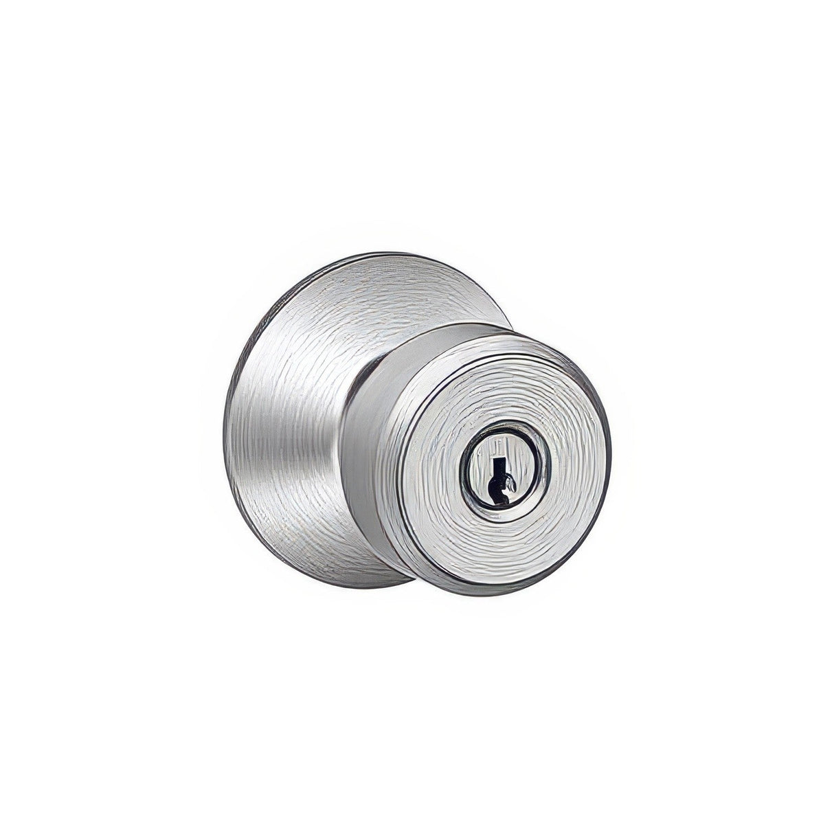 Schlage F51ABWE626 satin chrome keyed entry door knob