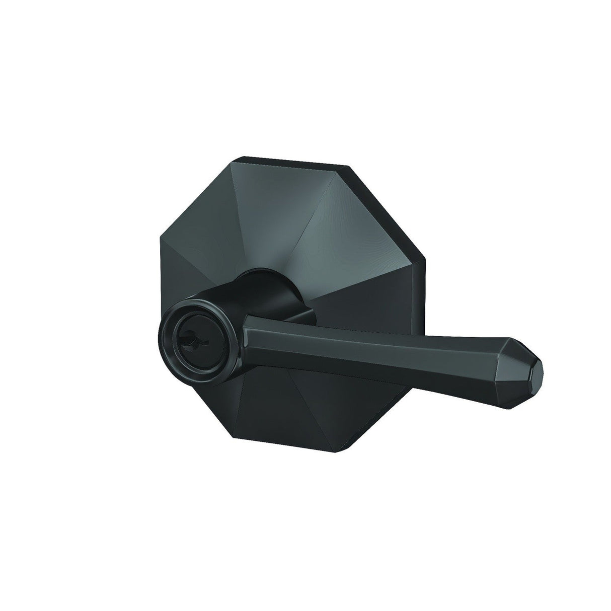 Schlage F51ADMP622RWD matte black keyed entry door lever