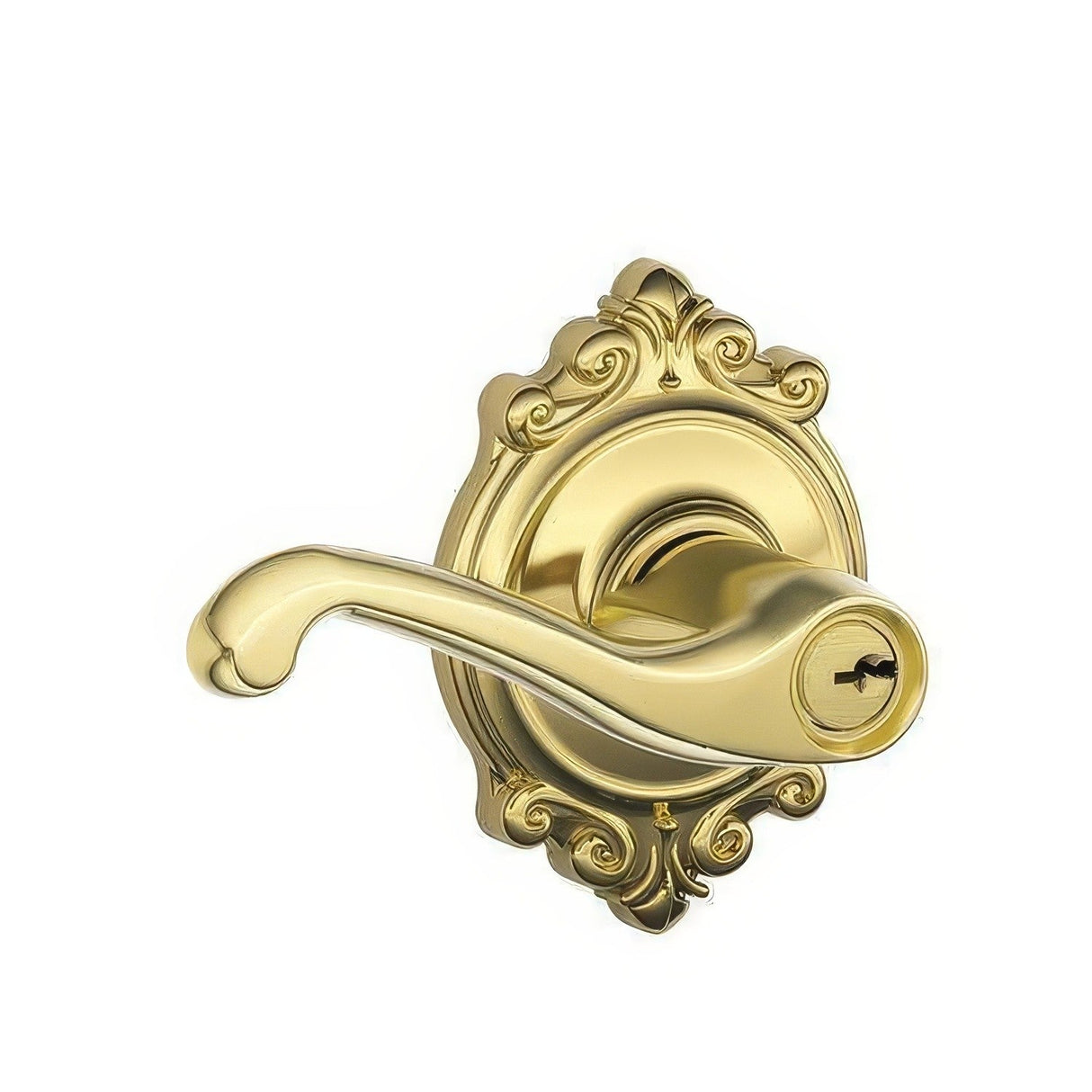 Schlage F51AFLA605BRK F-Series keyed entry keyed entry door lever, additional view