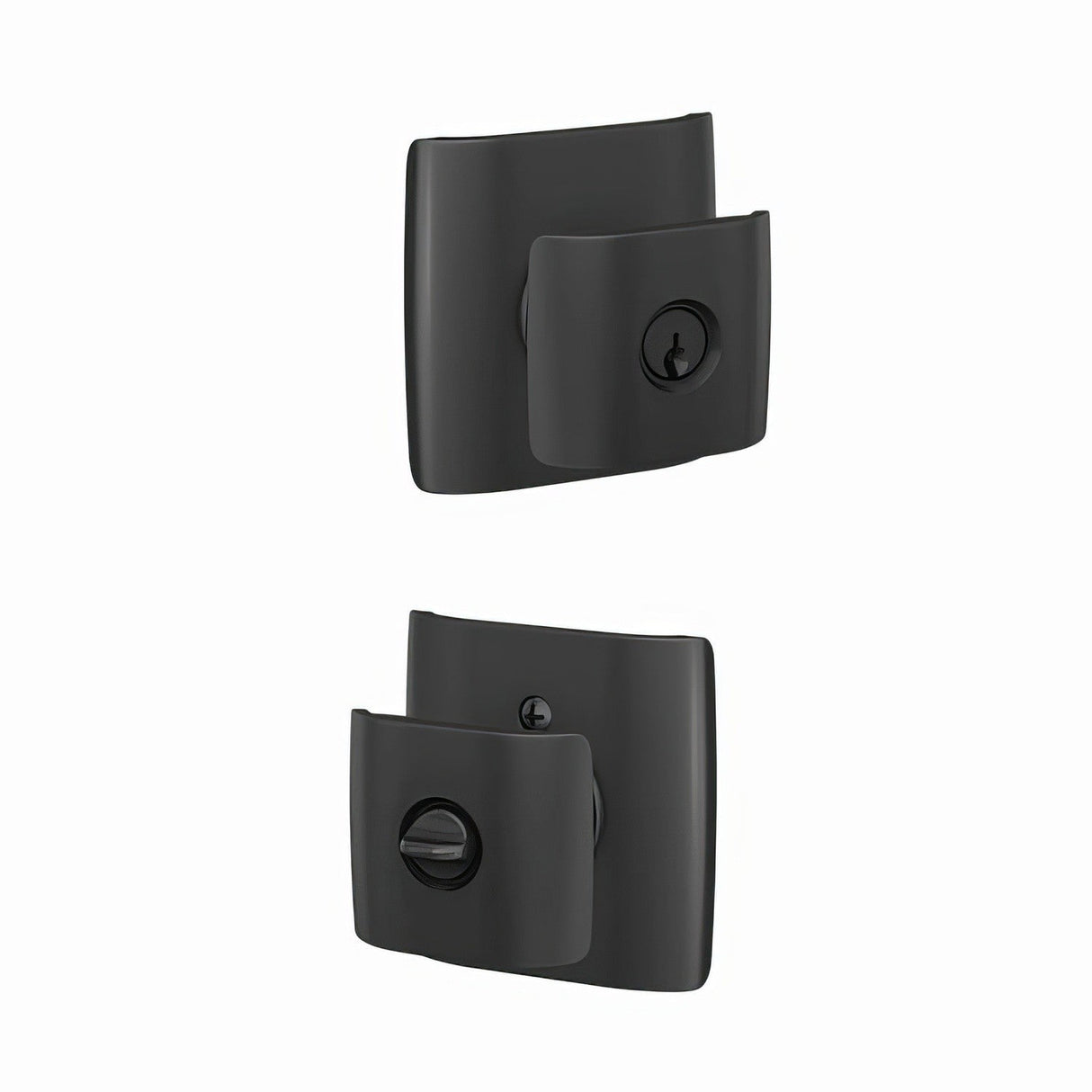 Schlage F51AGAN622DLT matte black keyed entry door knob