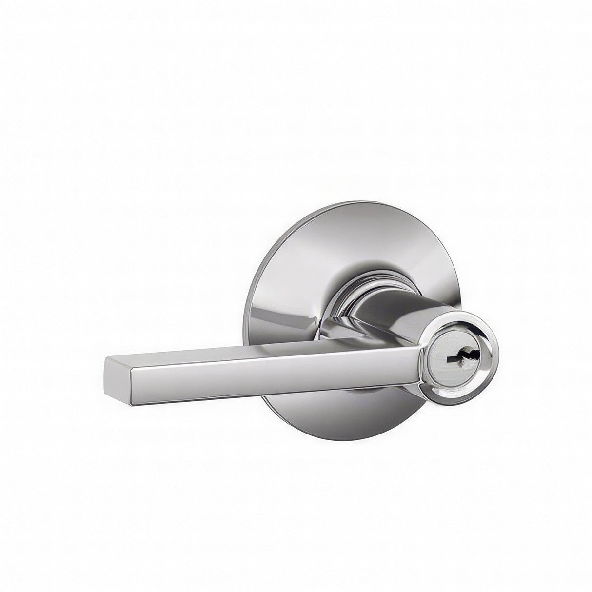Schlage F51ALAT625 bright chrome keyed entry door lever