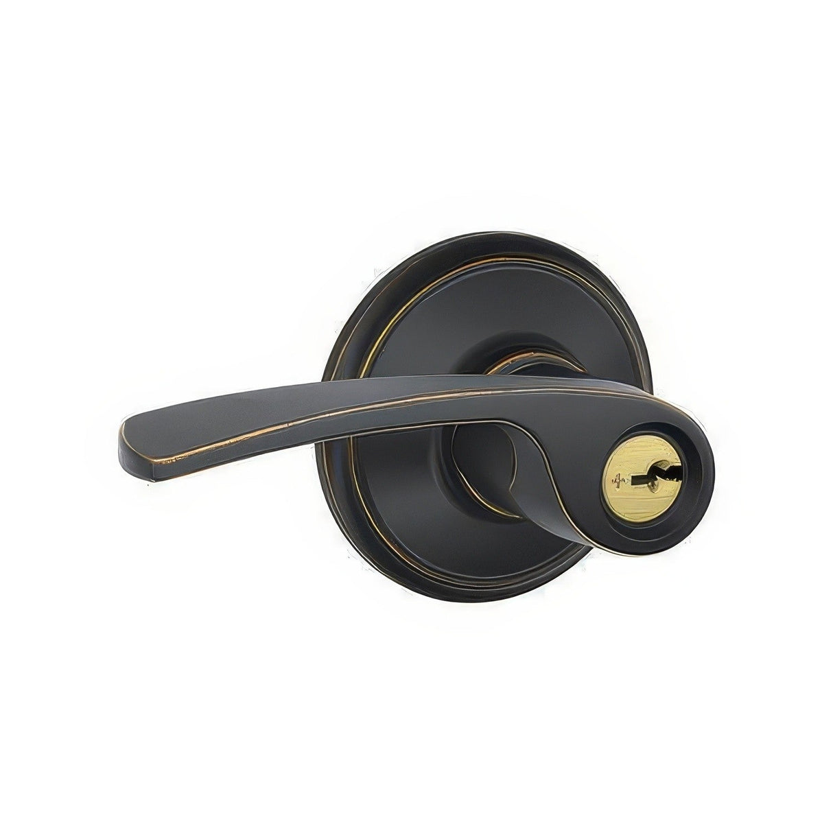 Schlage F51AMER716 aged bronze keyed entry door lever