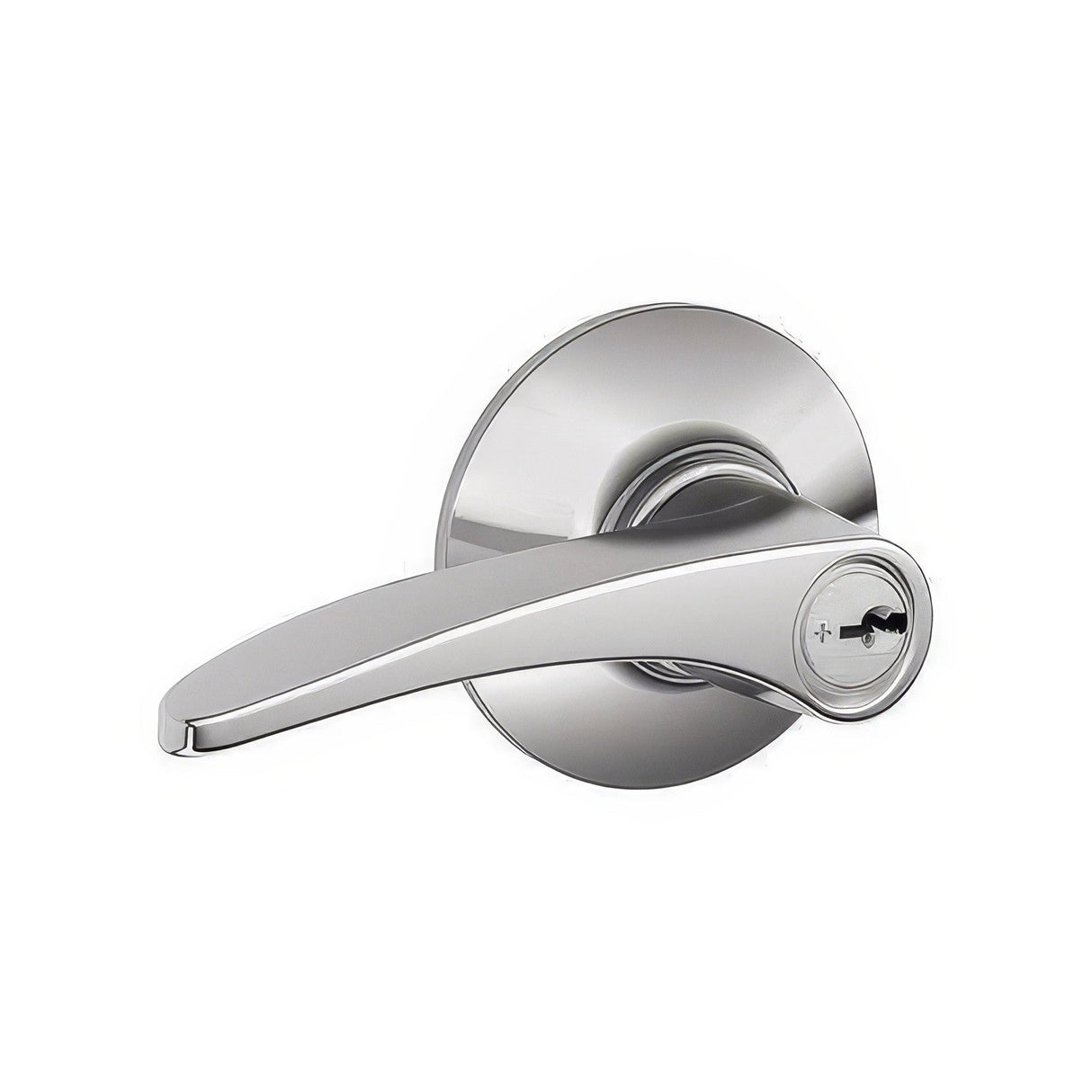 Schlage F51AMNH625 polished chrome keyed entry door lever