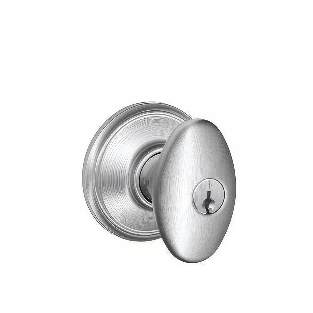 Schlage F51ASIE626 satin chrome keyed entry door knob