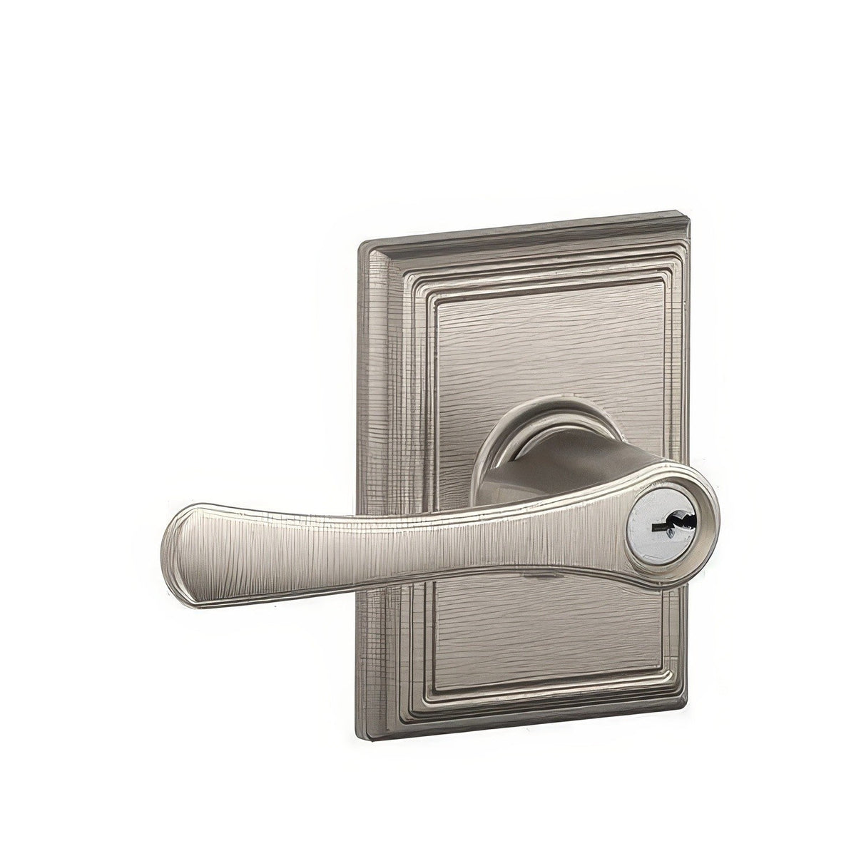 Schlage F51AVLA619ADD satin nickel keyed entry door lever