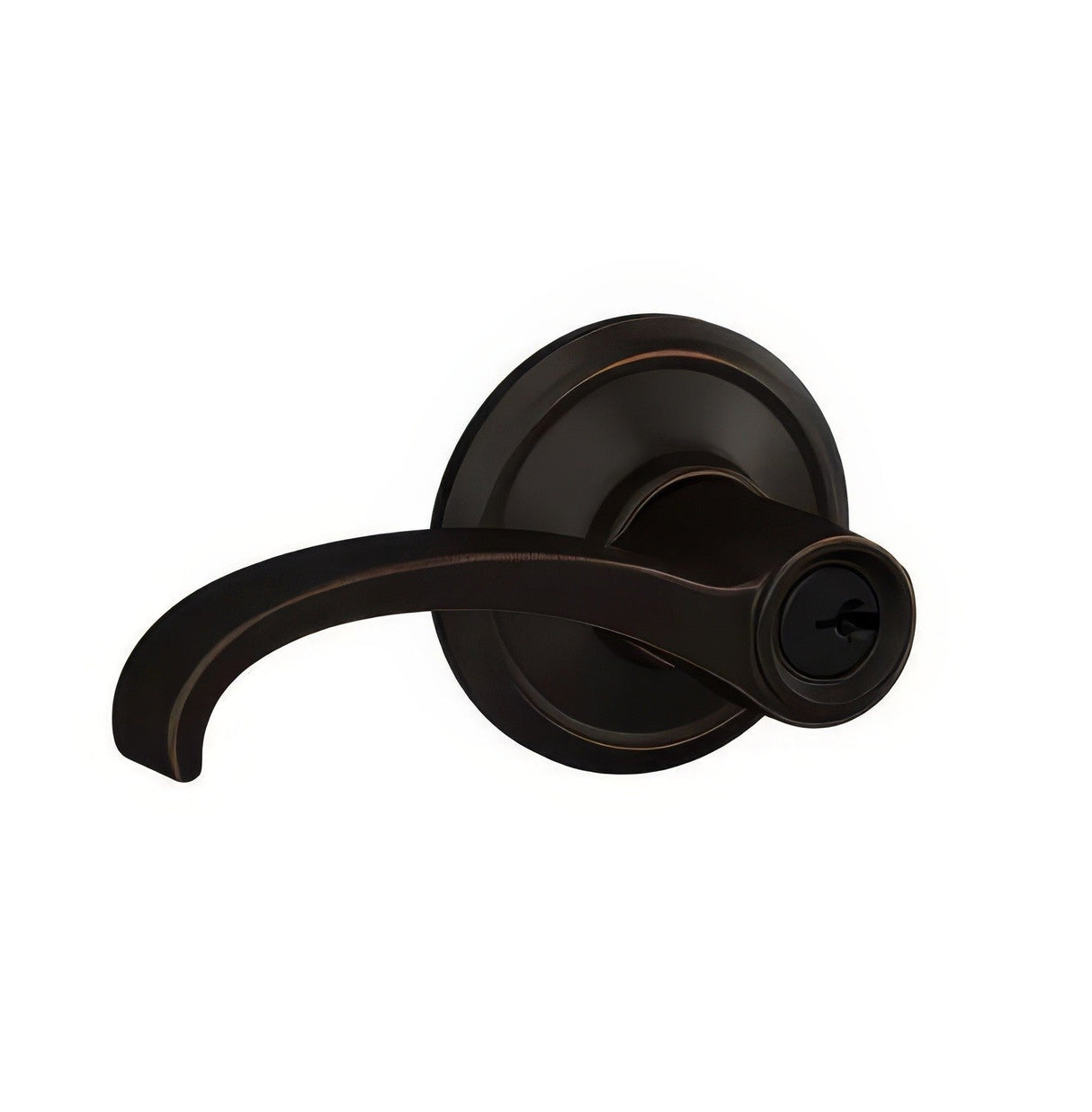 Schlage F51AWIT716ALD aged bronze keyed entry door lever